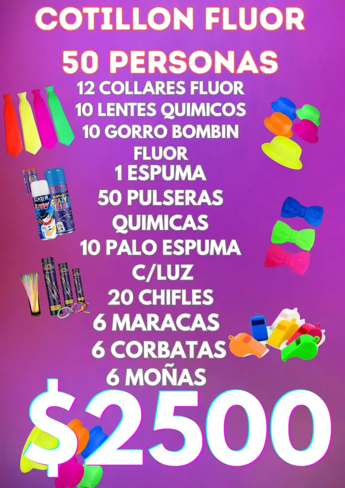 cotillón Flúor 50 Personas