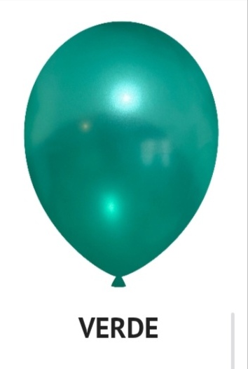 Globo Perlado verde R12 x 50