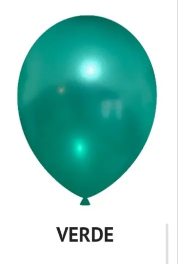 Globo Perlado verde R12 x 50