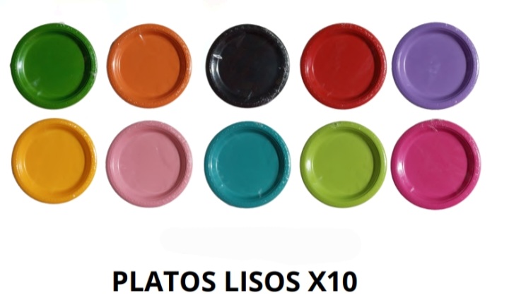 Platos Lisos x 10