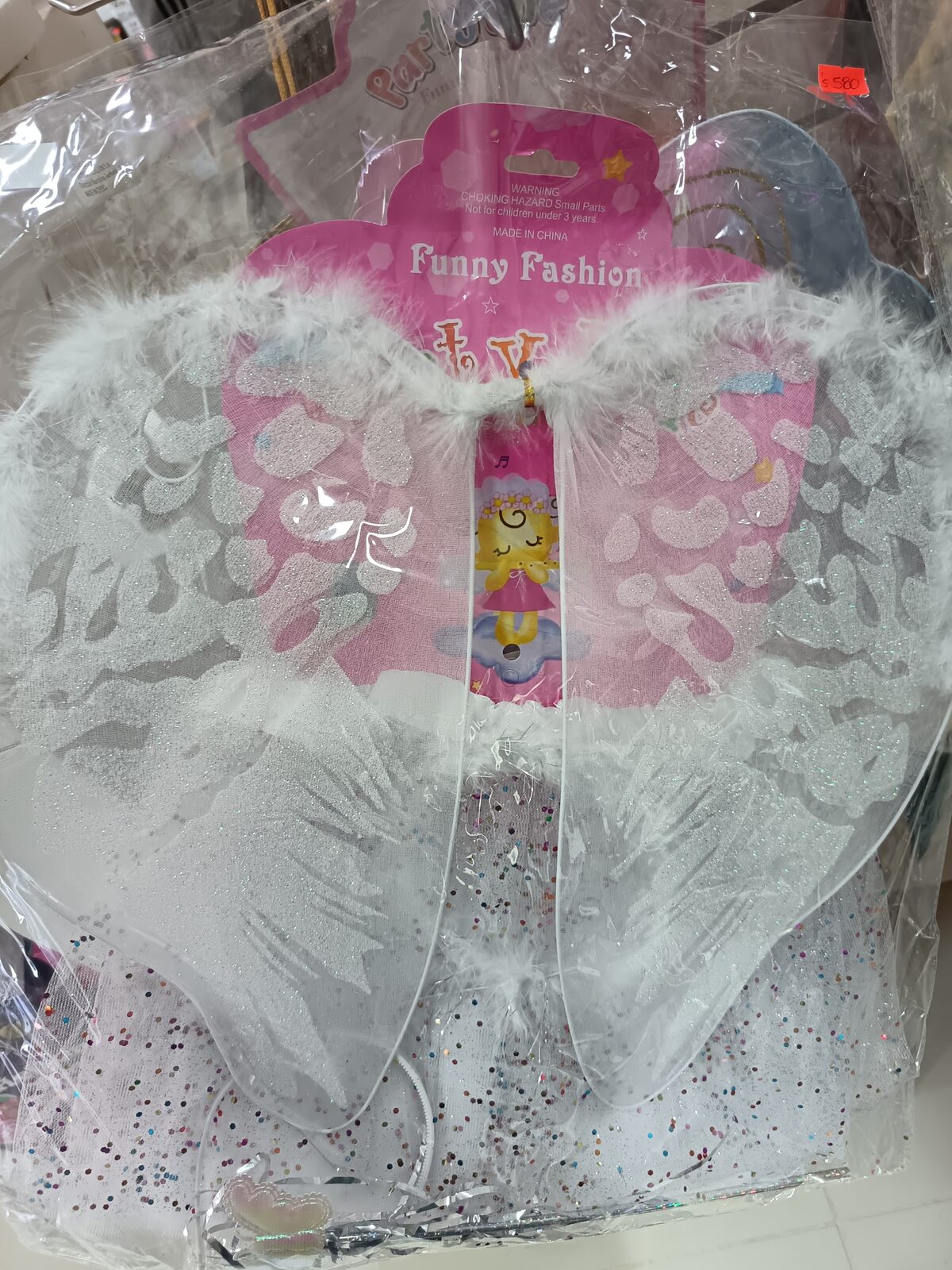 Disfraz angelita alas y pollera ángel/hadaniña