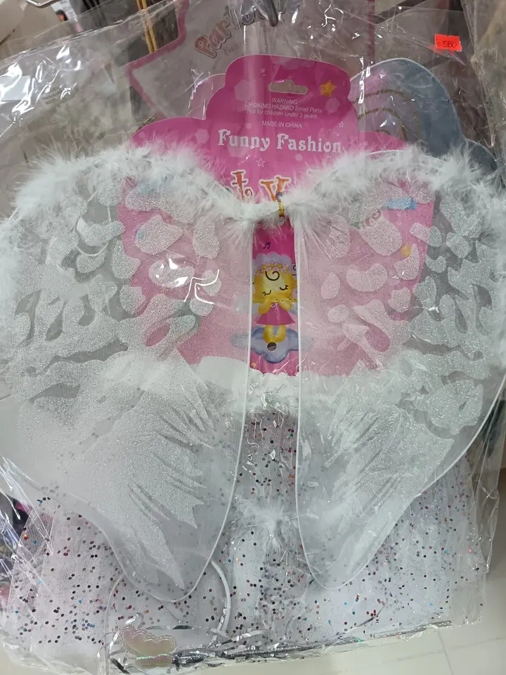 Disfraz angelita alas y pollera ángel/hadaniña