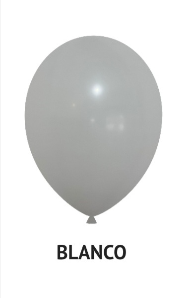Globo blanco liso R5 x50