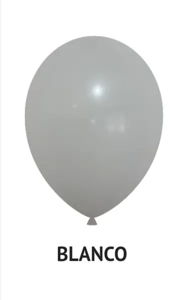 Globo blanco liso R5 x50