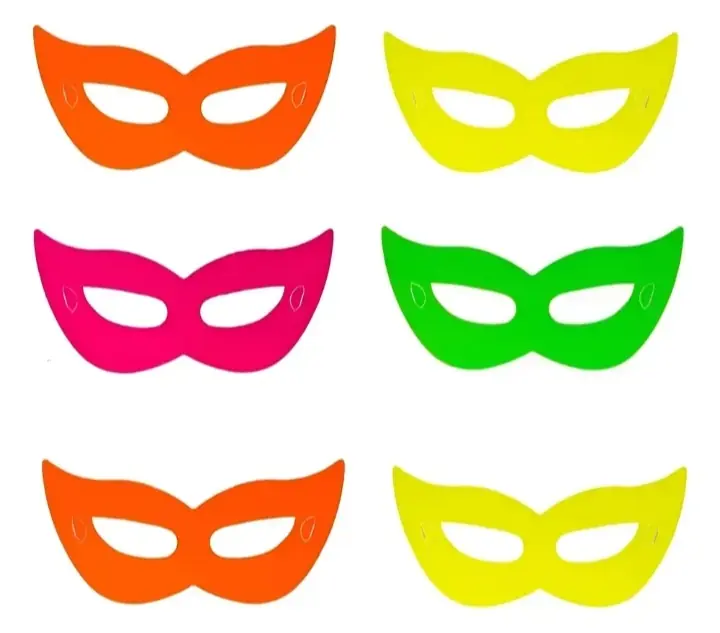 Antifaz fluor surtidos x12