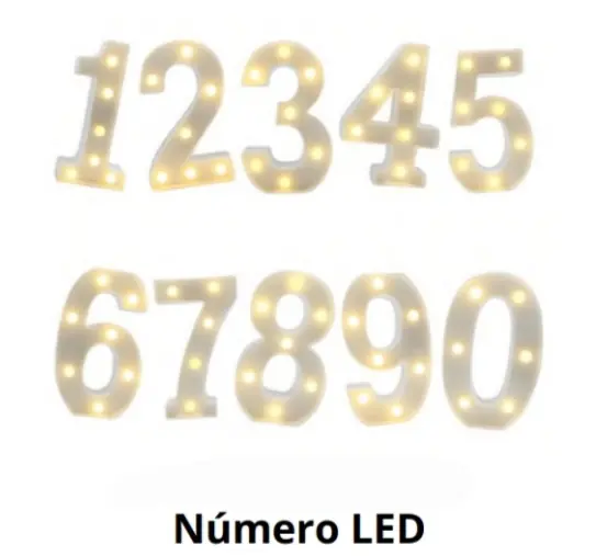 Números Led 22cm