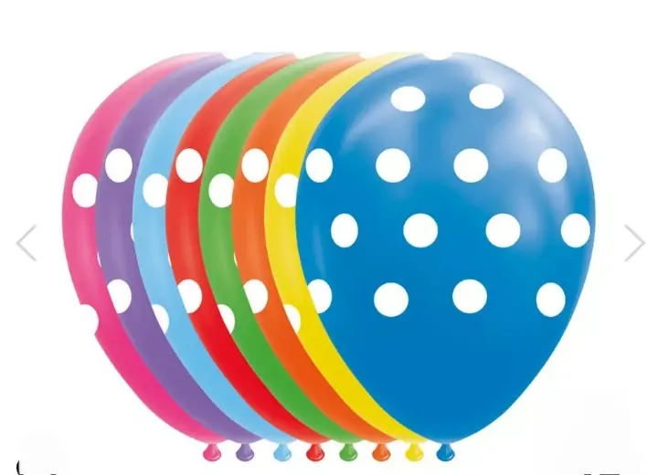 Globo lunares multicolor x50