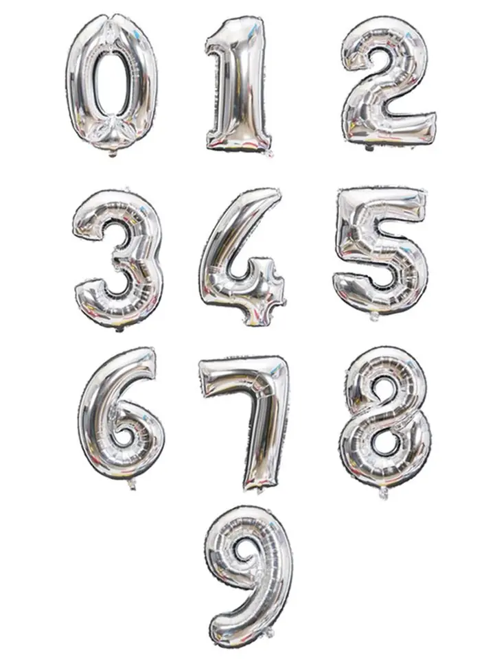 Globo numero 16 pulgadas PLATA