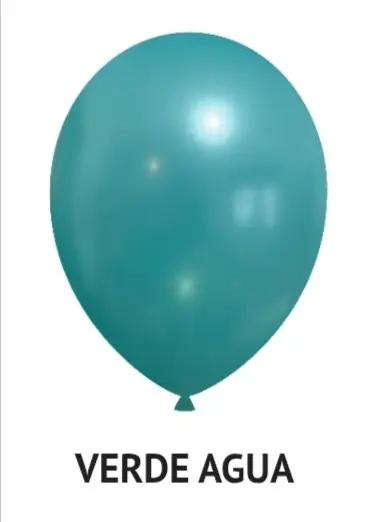 Globo Perlado R 12 verde agua x50