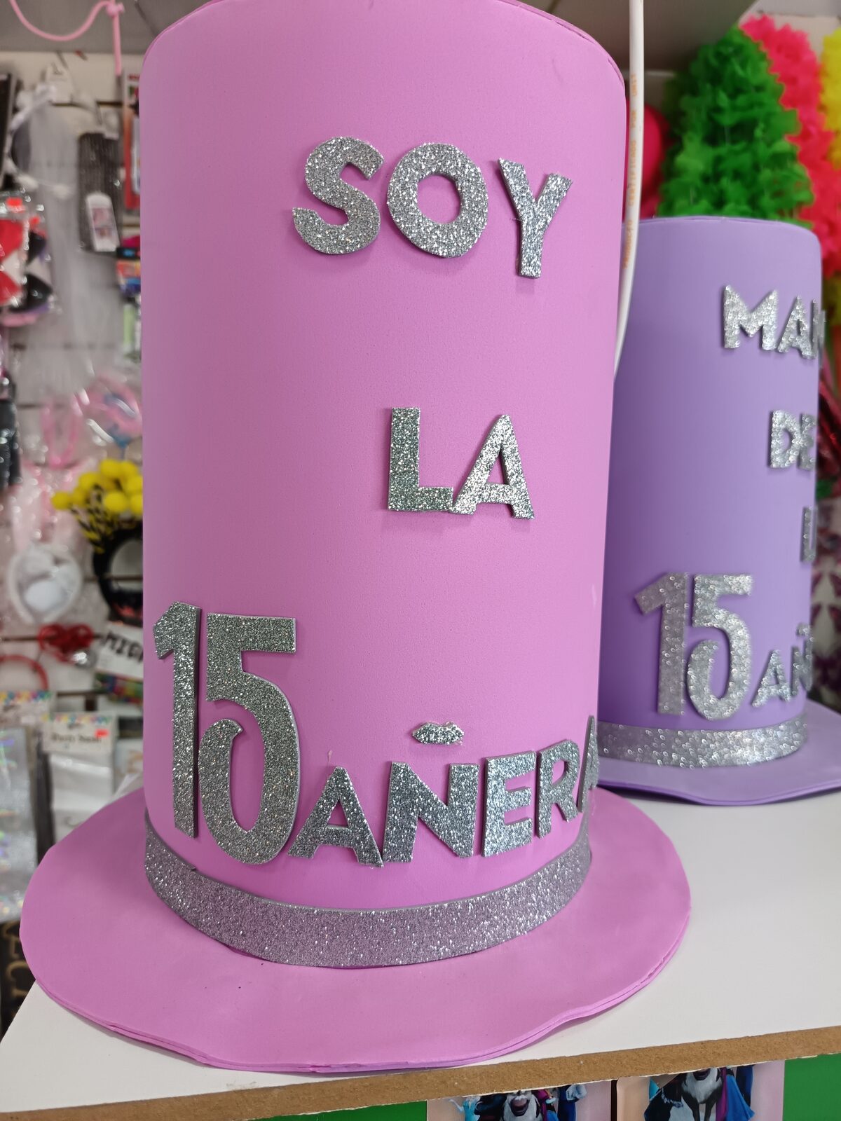 Gorros cotillon para 15 añera madre y padre
