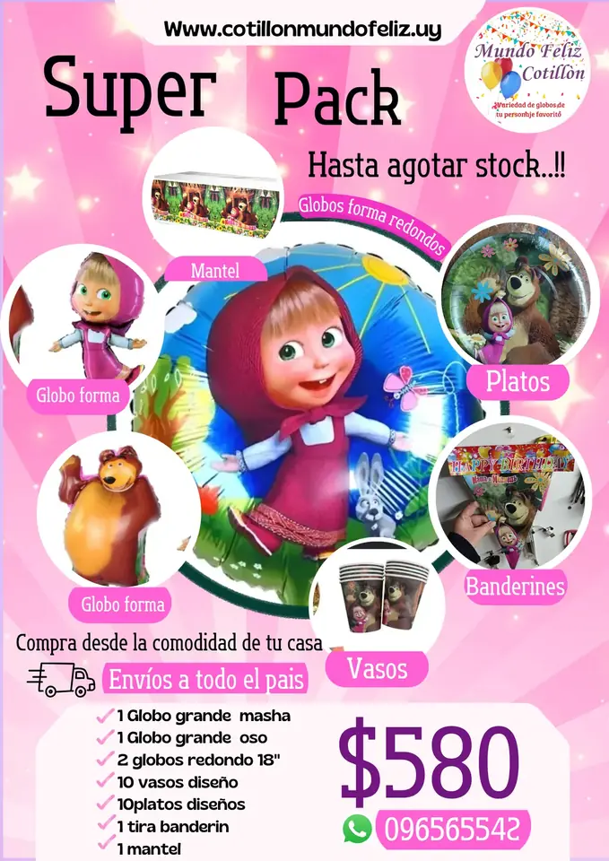 Super pack masha y el oso