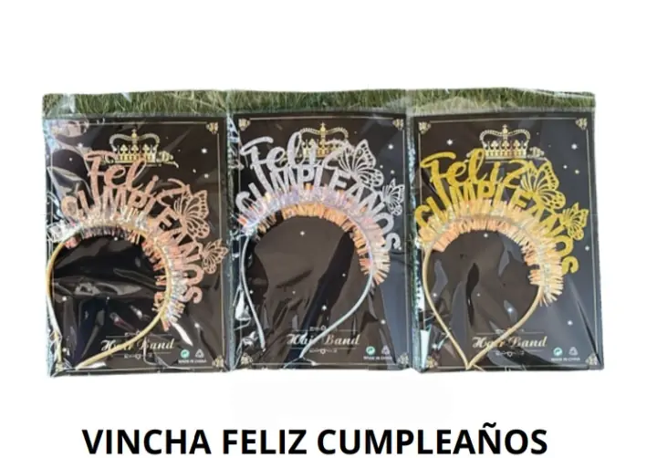Vincha feliz cumpleaños