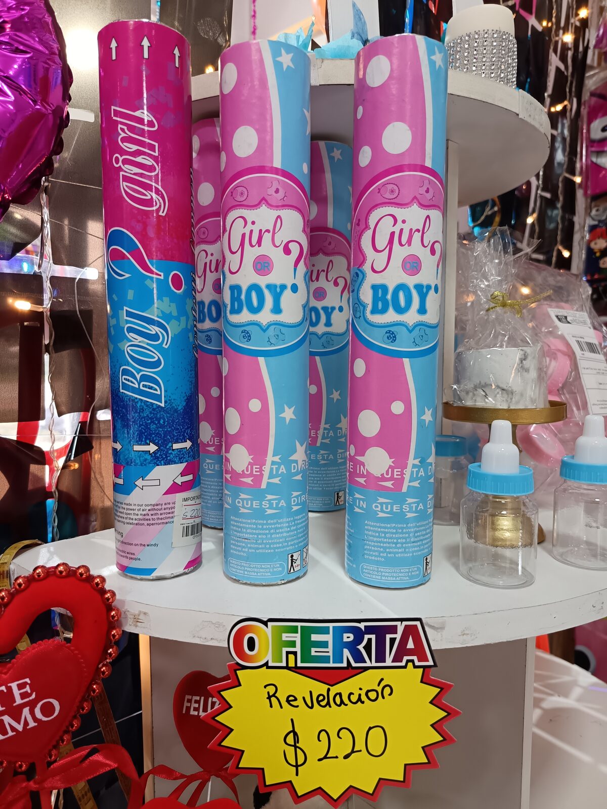 Confetti revelación se sexo baby shower
