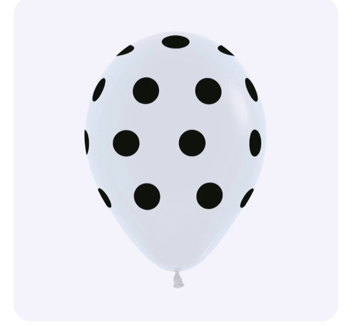 Globo lunares. Blanco x50