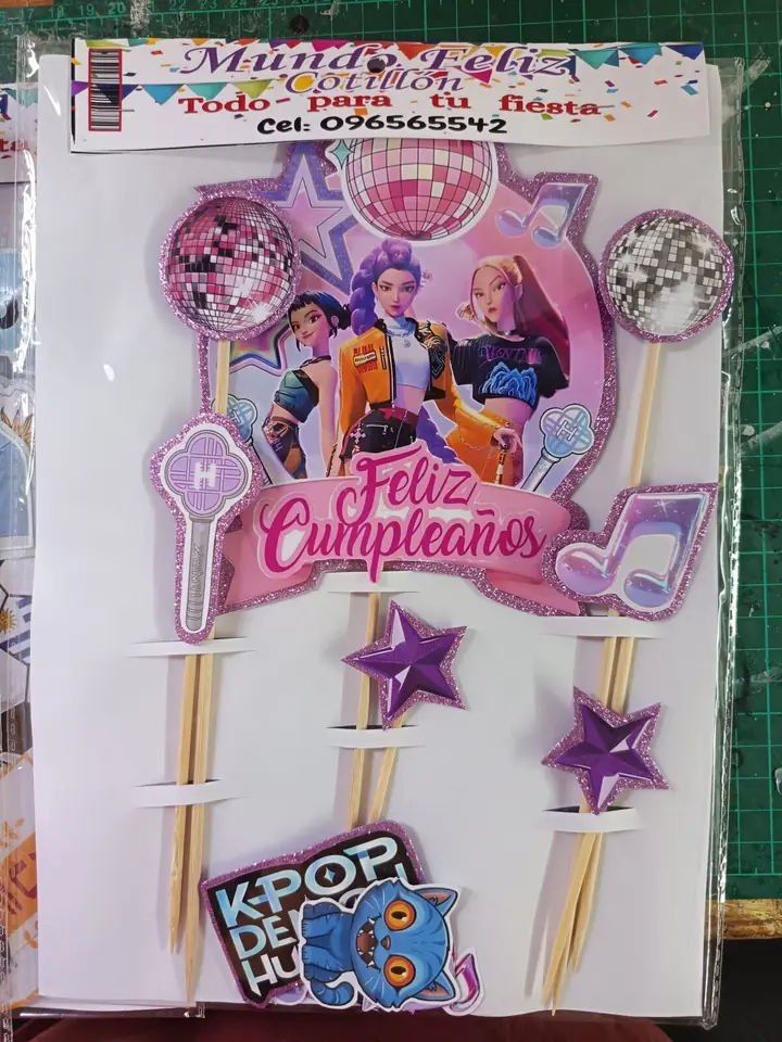 Topper torta guerreras kpop