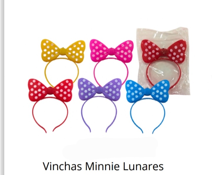 Vincha minnie lunares