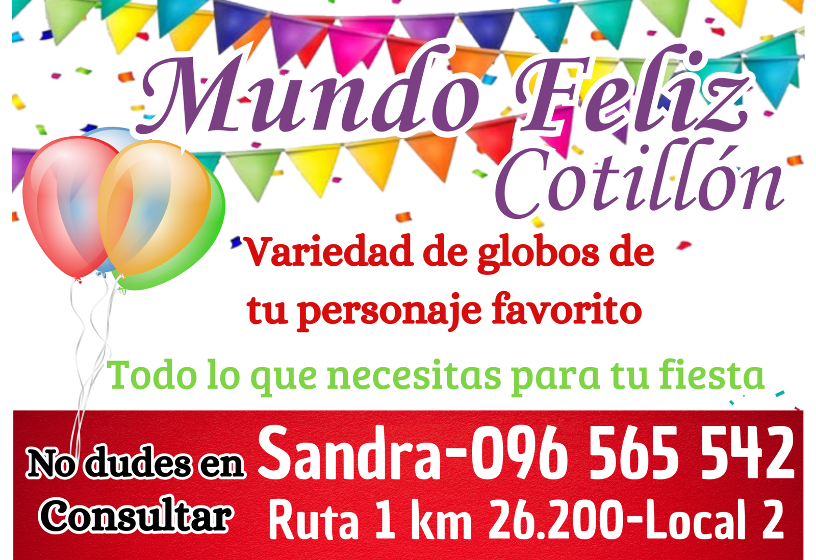 COTILLÓN MUNDO FELIZ