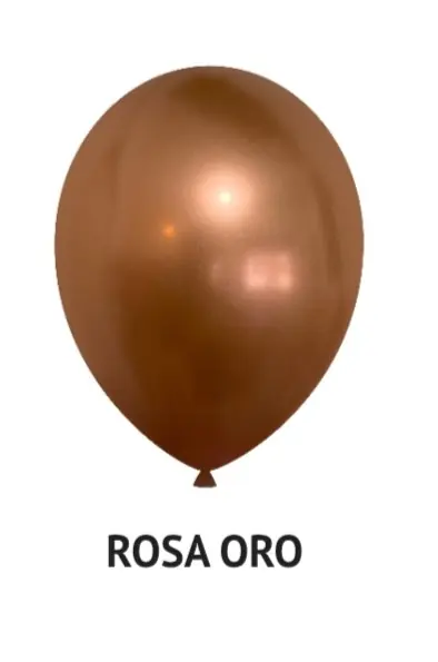 Globo Cromado  rosa Oro R5 x 50