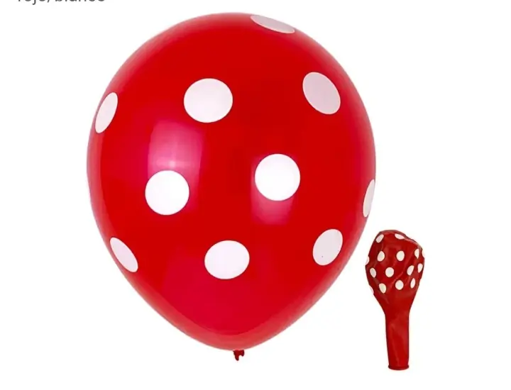 Globo lunares rojo x50