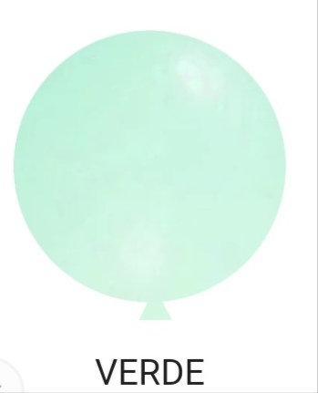 Globo verde pastel R 18
