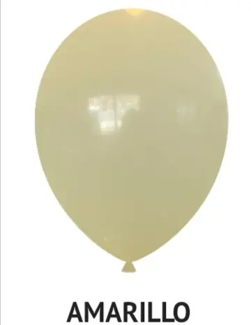 Globo Amarillo Pastel R10 x 50
