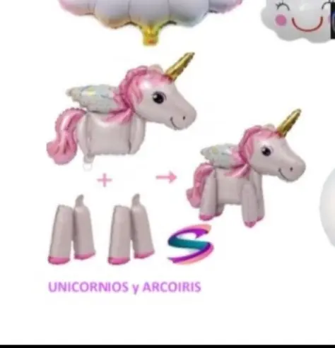 Globo unicornio compuesto grande
