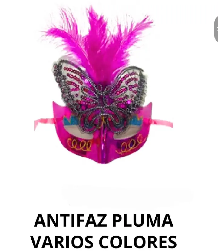 Antifaz plumas