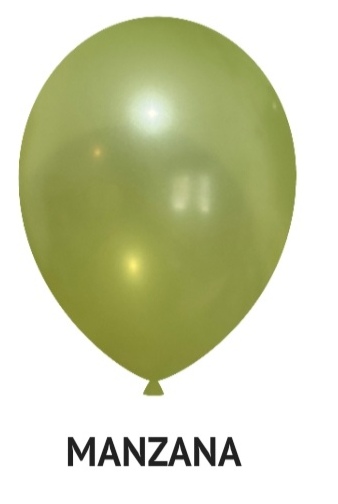 Globo Perlado R 12 verde manzana