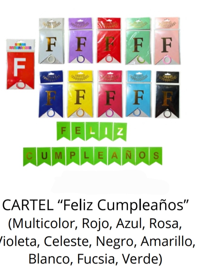 Cartel ''FELIZ CUMPLAÑOS''