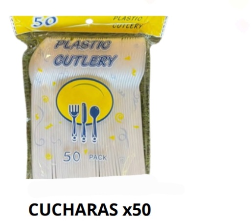 cucharas descartables x 50
