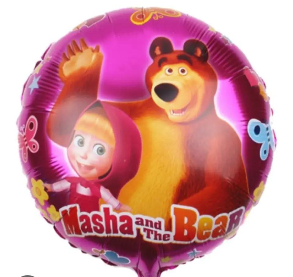 Globo redondo 18" masha y el oso