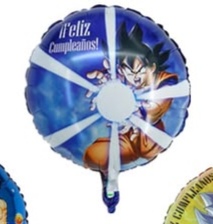 Globo de cumpleaños redondo 18" de dragon Ball