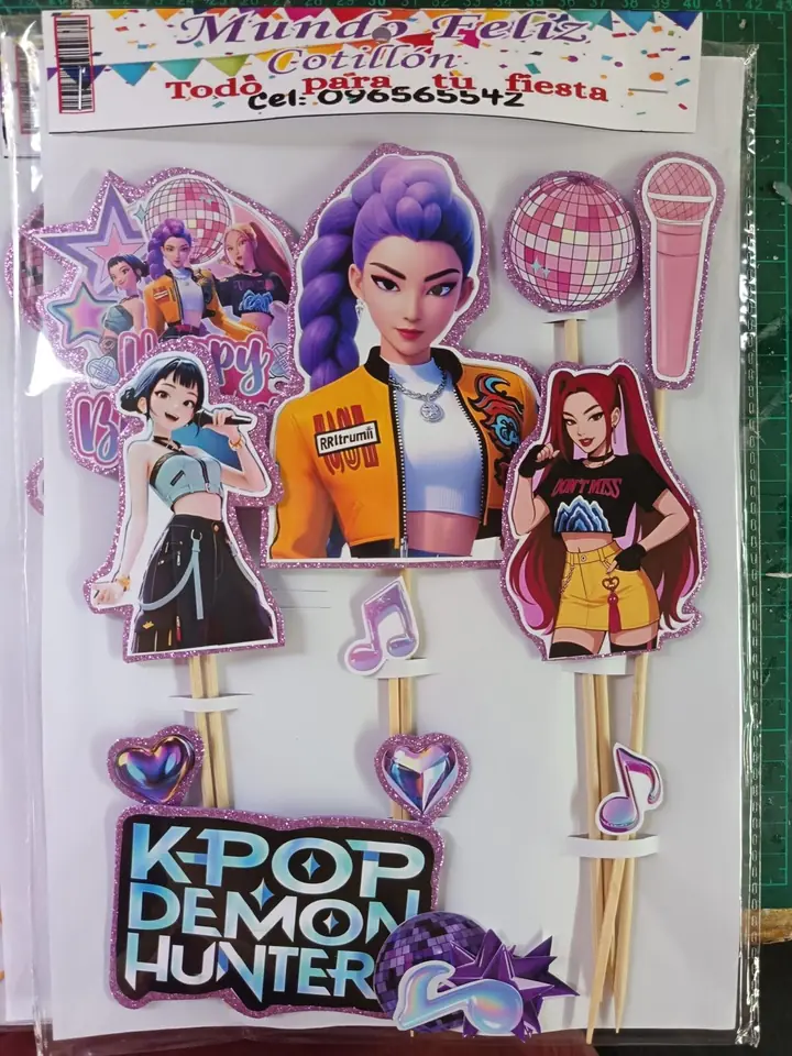 Topper torta guerreras kpop