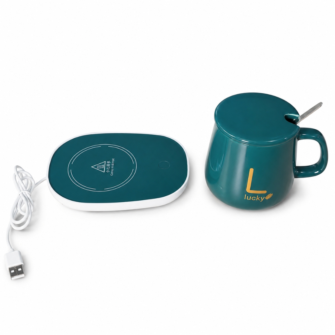 Taza con base calentadora
