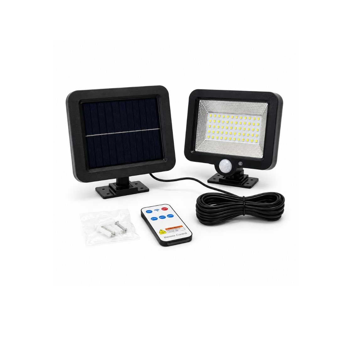 Panel solar con sensor y control