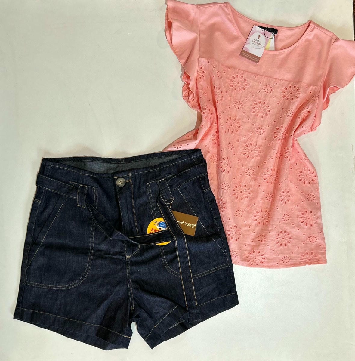 Short jean azul nevado