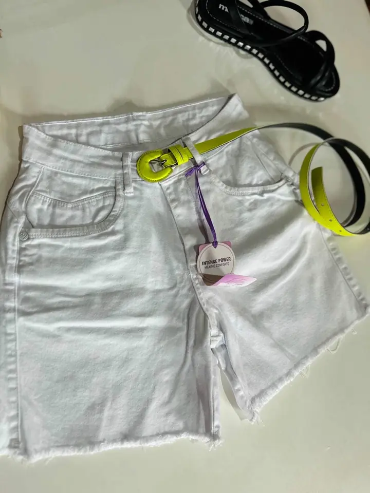 Short jean blanco