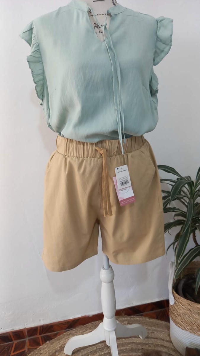 Short Gabardina fino