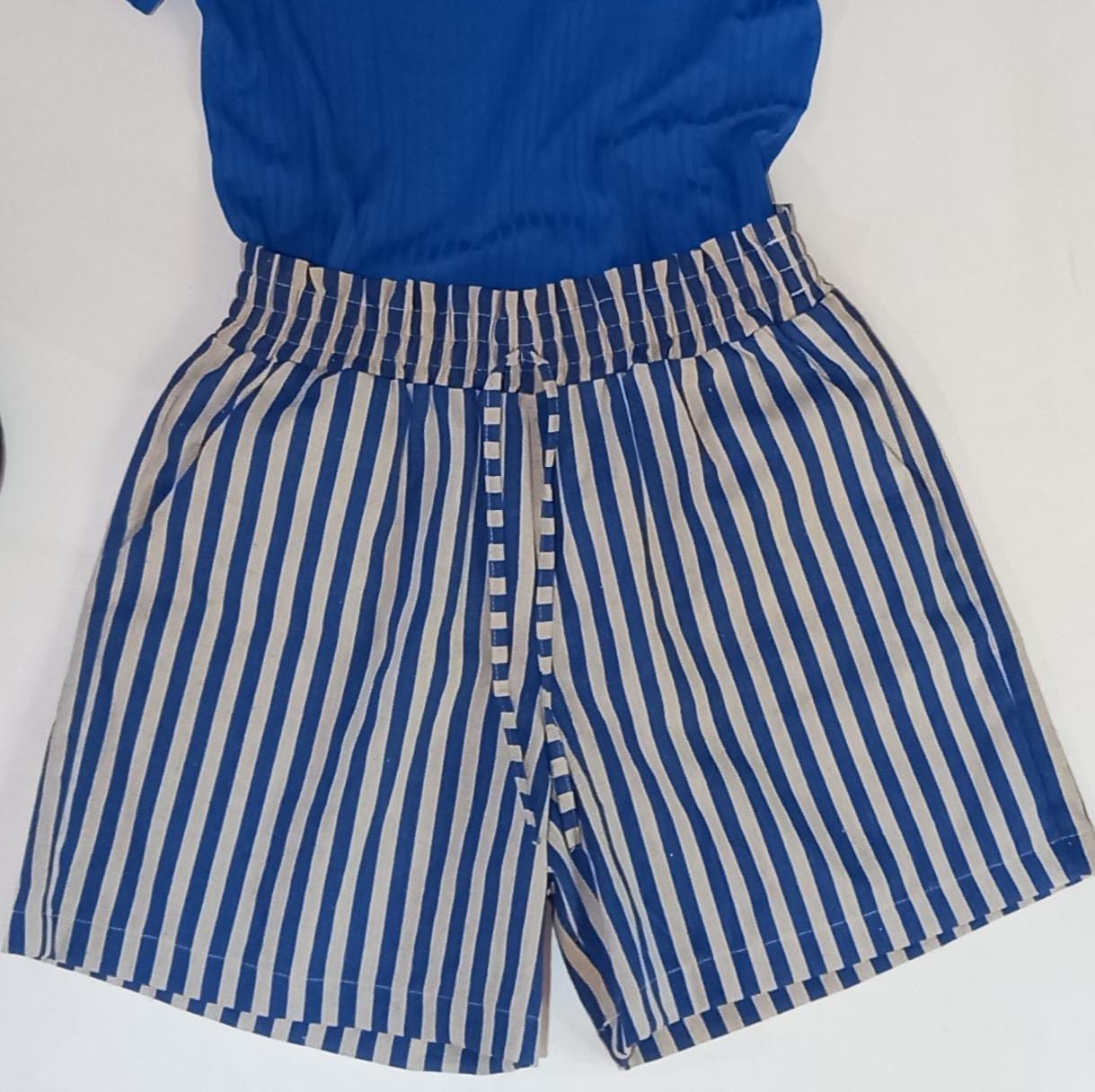 Shorts Lino rustico rayas
