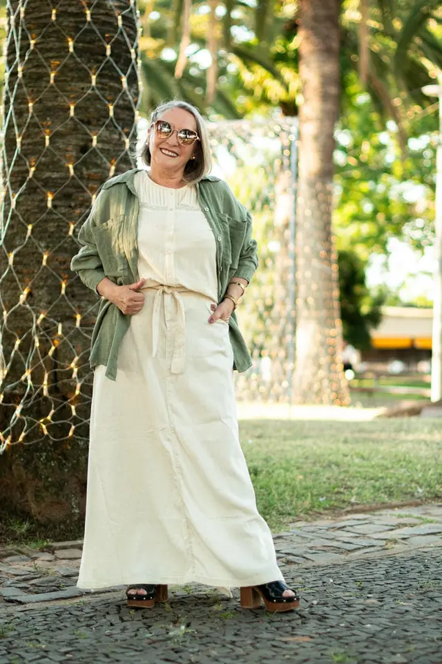 450/089  Pollera larga Lino - TU ESTILO VALE