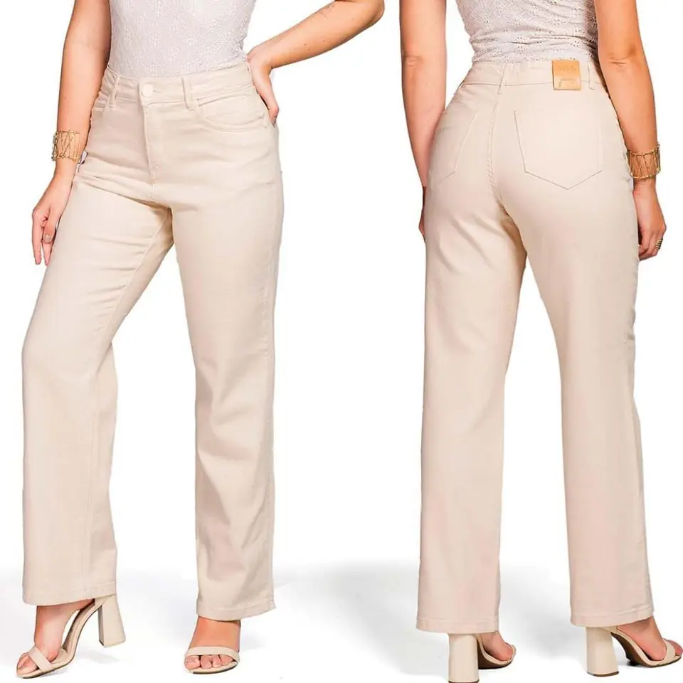 Jean wide-leg crudo