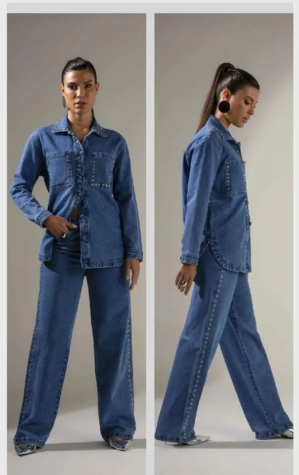 330/02407 SOBRECAMISA Jeans y Brillo - Colección Raíces
