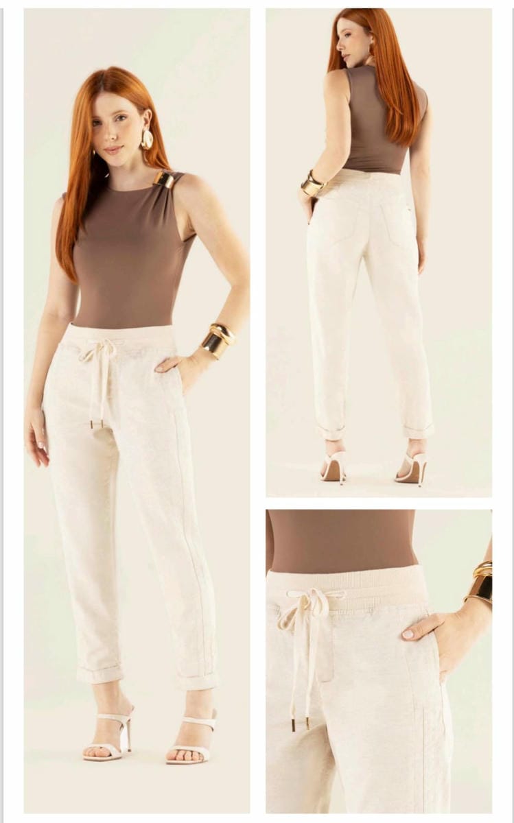 558/155  Pantalón  Jogger Lino