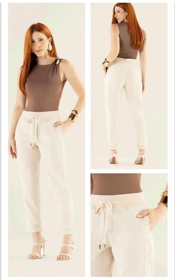 558/155  Pantalón  Jogger Lino
