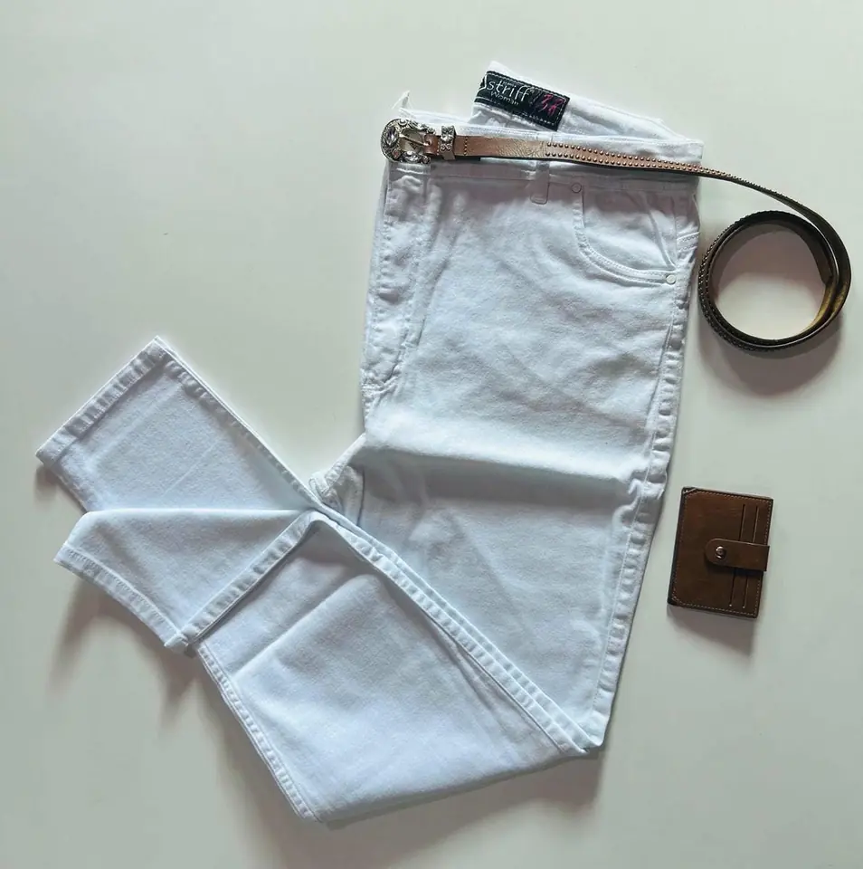 Jean blanco Striff plus size