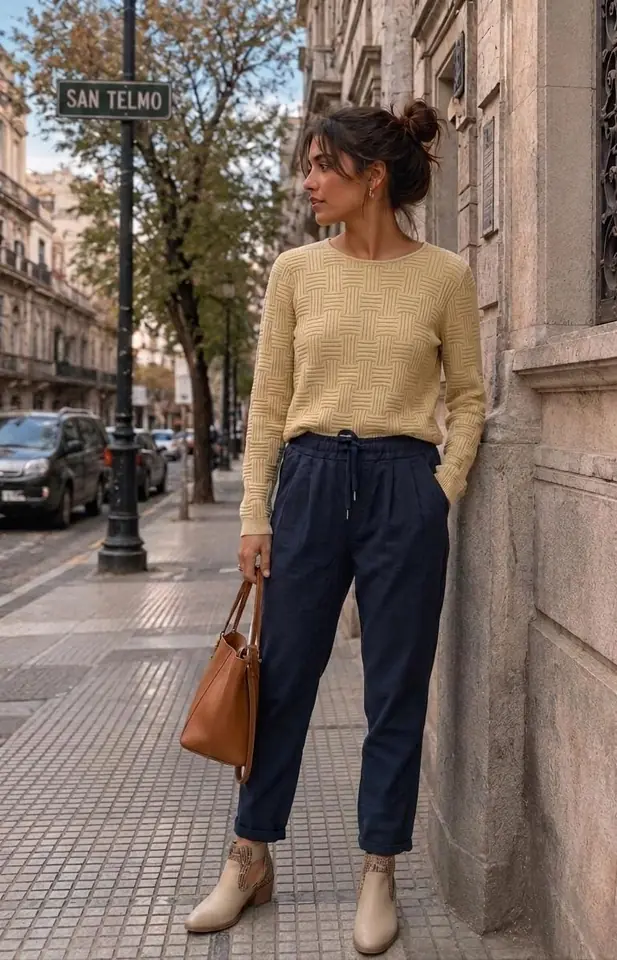 0791 pantalon Azul marino