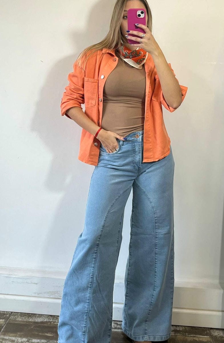 Jean Wide leg con costura BOHEMIA