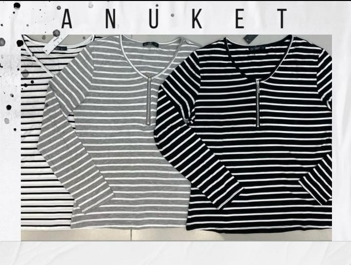 Blusas básicas a rallas