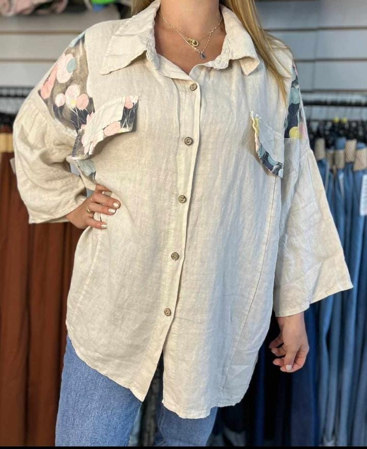 Camisa de lino oversize