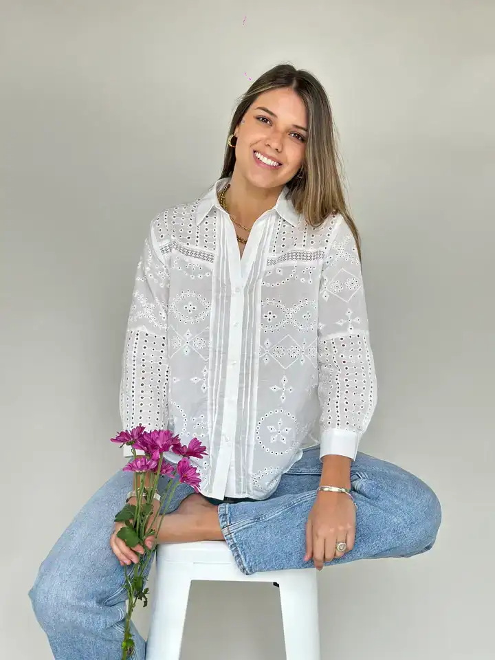 Camisa Vale en Broderie